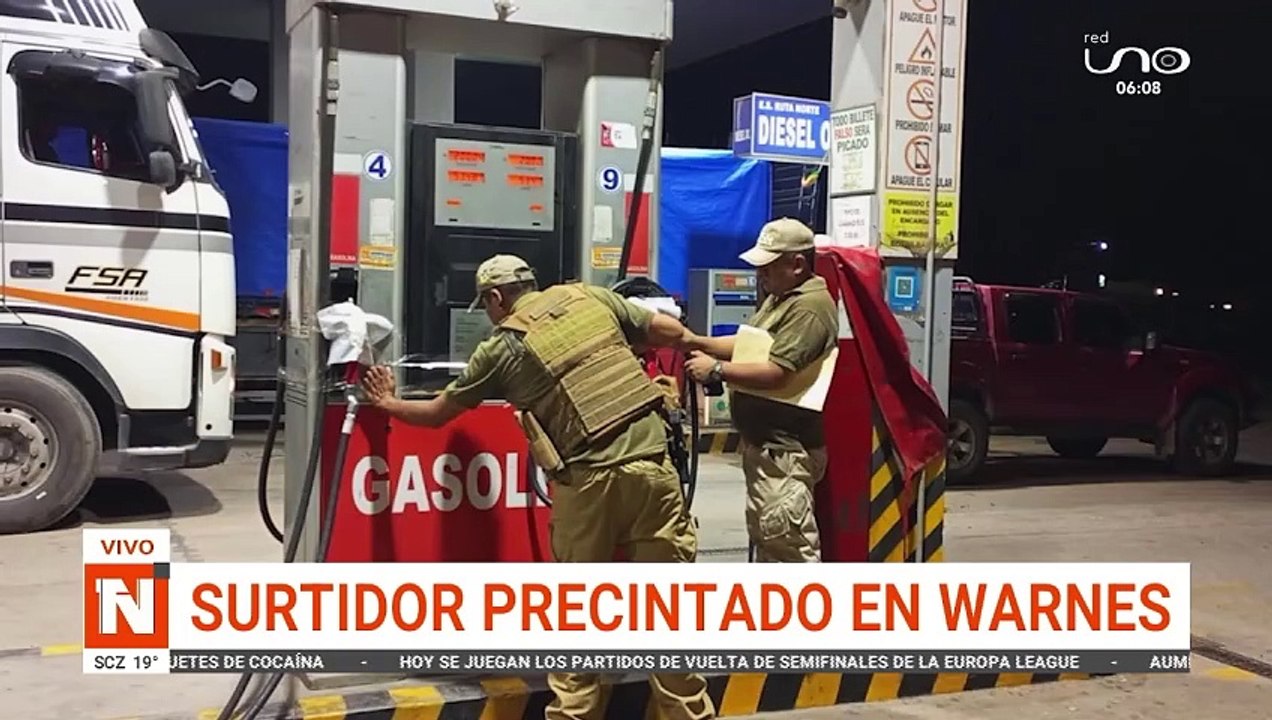 Surtidor precintado en Warnes