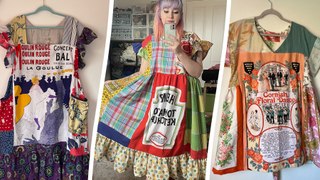 Liverpool woman makes £2,500 a month turning old tea towels into unique dresses and jackets