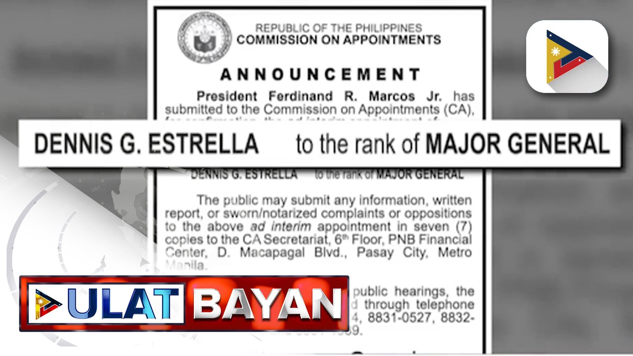 Ad interim appointment ng isang opisyal ng AFP, isinumite ni PBBM sa CA