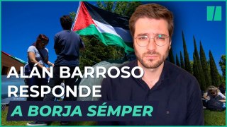 Alán Barroso responde a Borja Sémper sobre la manifestaciones por palestina
