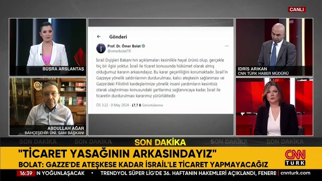 Bakan Bolat açıkladı: İsrail ile ticaret konusunda aldığımız kararın arkasındayız