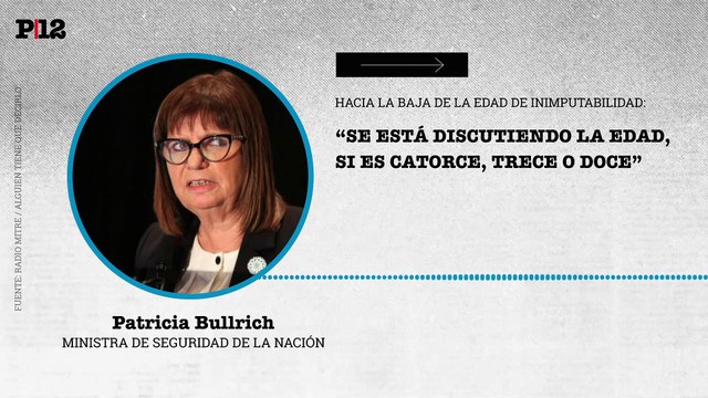 Bullrich contó detalles de los avances del proyecto de bajar la edad de inimputabilidad: se está discutiendo la edad, si es catorce, trece o doce