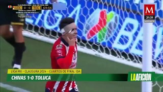 Chivas vence por la mínima al Toluca en la ida de los cuartos de final del Clausura 2024