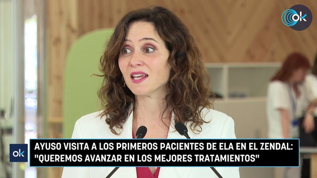 Ayuso visita a los primeros pacientes de ELA en el Zendal: Queremos avanzar en los mejores tratamientos