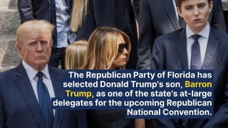 Barron Trump Steps Into Political Spotlight As Florida's At-Large GOP Convention Delegate