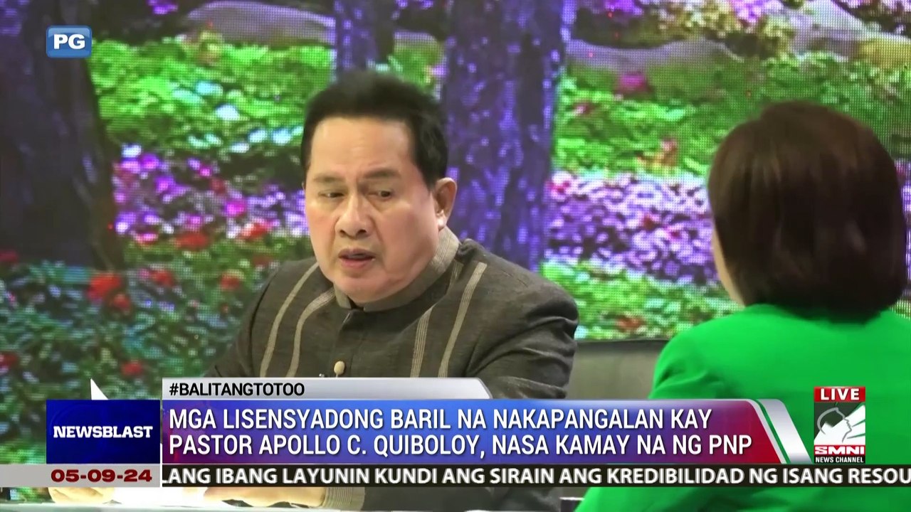 Mga lisensyadong baril na nakapangalan kay Pastor Apollo C. Quiboloy, nasa kamay na ng PNP