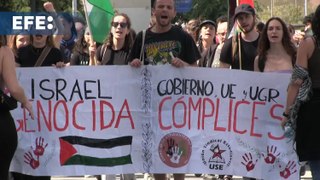 Universitarios de Granada se manifiestan por la ruptura de relaciones con Israel