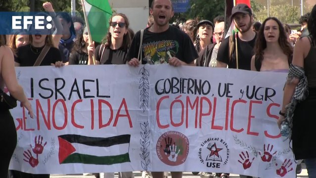 Universitarios de Granada se manifiestan por la ruptura de relaciones con Israel