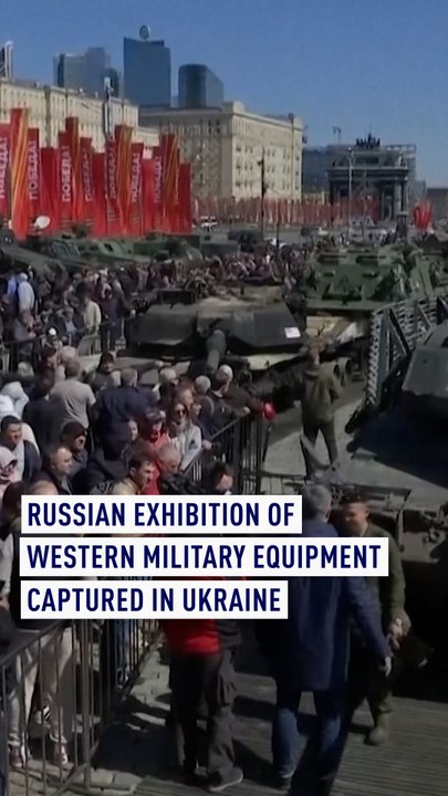 Russian exhibition of Western military equipment captured in Ukraine