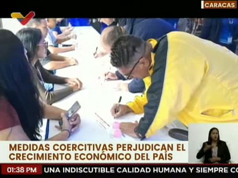 Trabajadores de Cantv recolectan firmas para exigir fin de sanciones de EE.UU.
