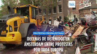 Más de 30 detenidos en Ámsterdam mientras las protestas universitarias propalestinas recorren Europa