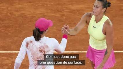 Rome - Sabalenka : "Pas une question de surface contre Swiatek"