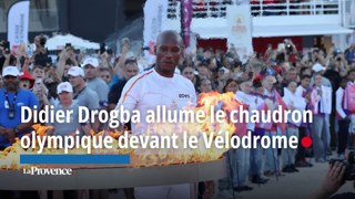 Didier Drogba allume le chaudron olympique devant le Vélodrome