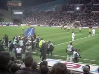 avant le coup d'envoi contre LYON