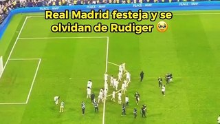 Se les OLVIDÓ Rudiger en los FESTEJOS del Real Madrid  #RealMadrid #Champions #Rudiger