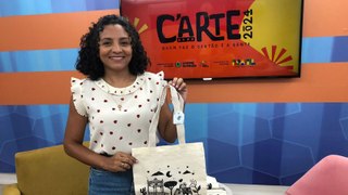 Artesã estampa pontos turísticos de Cajazeiras em ecobags e destaca projeto social na Cadeia Feminina