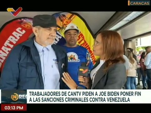 Trabajadores de CANTV rechazan las medidas coercitivas contra la economía nacional