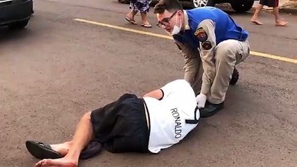 Idoso fica ferido ao cair na Rua Copacabana no Brasília