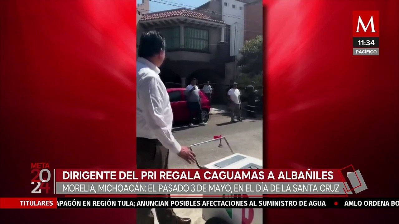 "¿Quién va a querer caguamas?": Dirigente del PRI en Morelia regala cervezas a albañiles