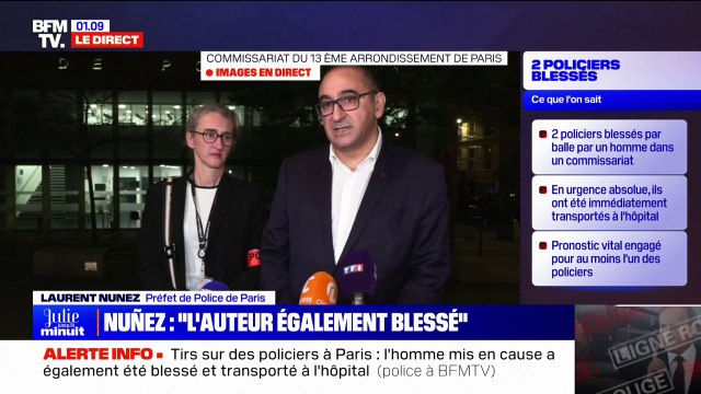 Tirs sur des policiers à Paris: L'auteur [des tirs] est gravement blessé , selon le préfet de police