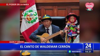 Congreso: Waldemar Cerrón reaparece y demuestra sus grandes dotes para el canto