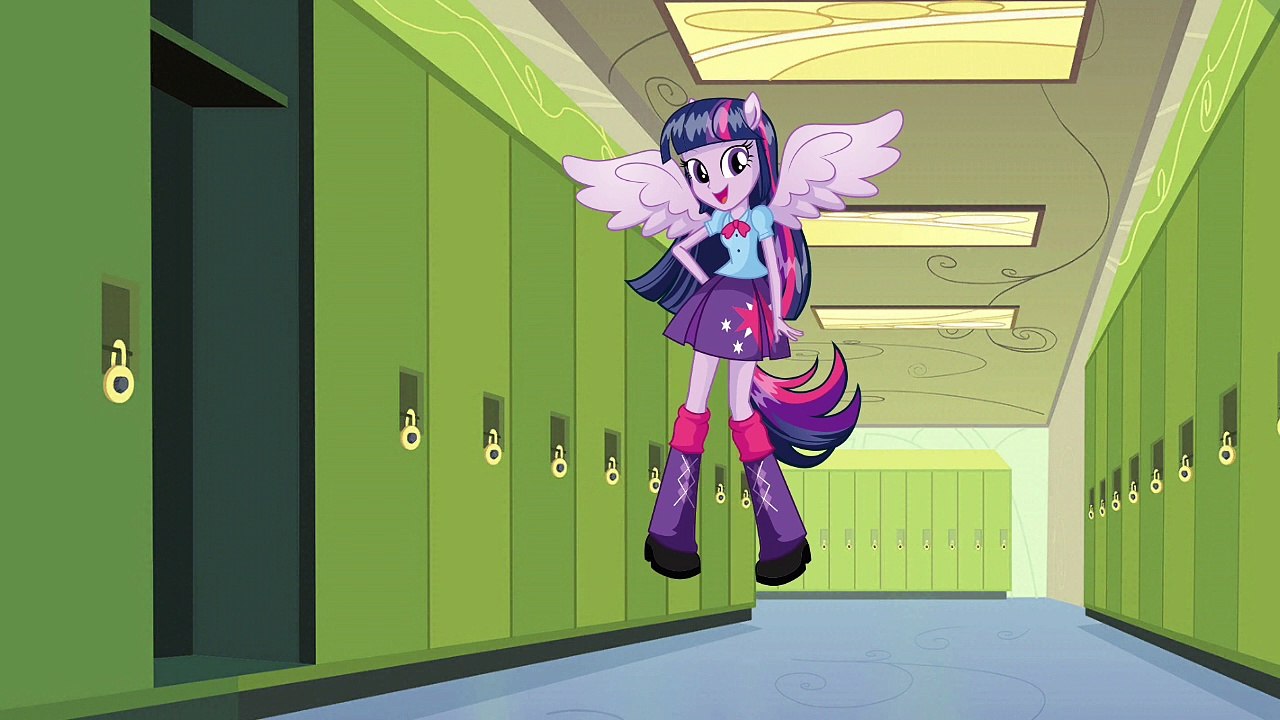 Twilight and Spike at School