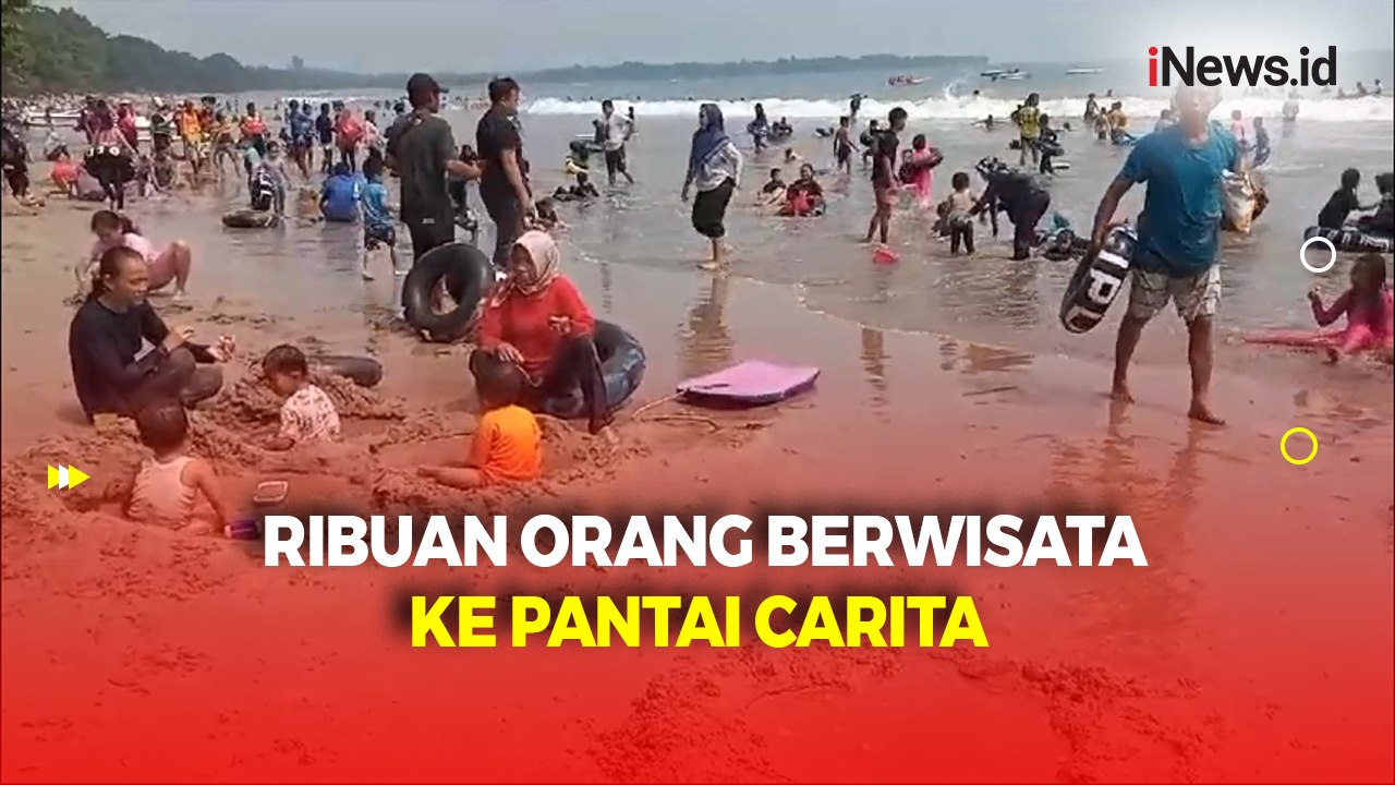 Libur Panjang, Begini Suasana Pantai Carita Pandeglang
