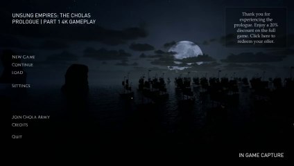 Unsung Empires The Cholas - Prologue Part 1 - Gameplay