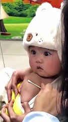 Cute baby injection for the first time  _ Cuteness overload
