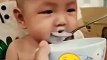 Cute baby laughing smiling
