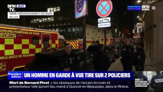 Paris: un homme en garde à vue tire sur deux policiers après s'être emparé de l'arme de service d'un des fonctionnaires