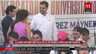 Jorge Álvarez Máynez destaca falta de modelo impulsor en Chiapas