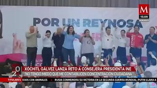 Xóchitl Gálvez reta a la consejera presidenta del INE a contabilizar asistencia a marcha