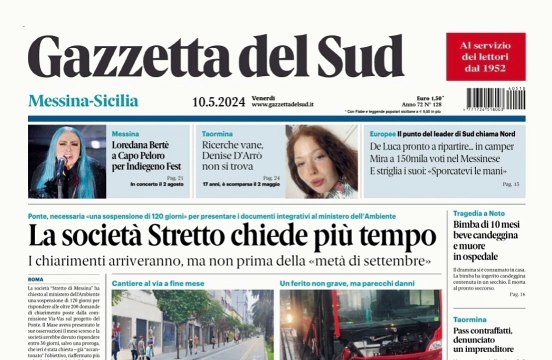 Rassegna stampa Messina 10 maggio 2024