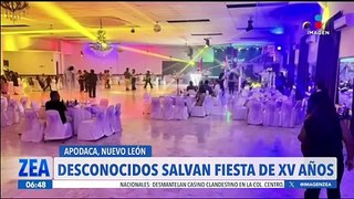 Desconocidos salvan la fiesta de una quinceañera en Nuevo León