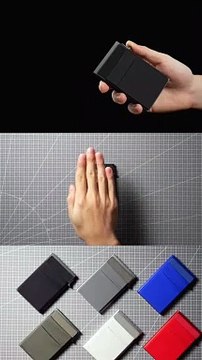 YESIIW Slim Wallet for Men - Pop up Card Holder RFID Black