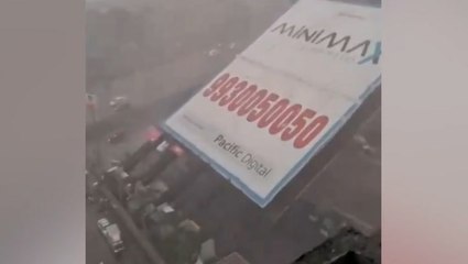 Watch: Giant billboard collapses onto Mumbai street during powerful storm