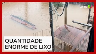 Morador de São Leopoldo documenta aumento da enchente no município