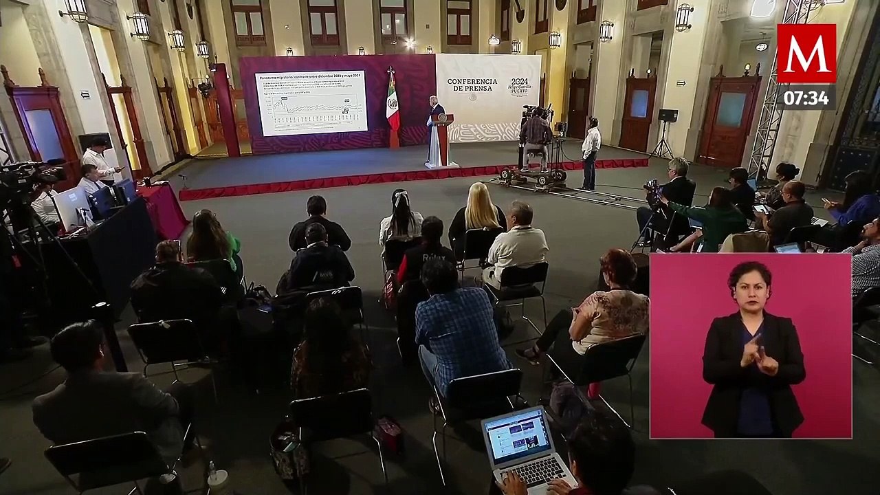 AMLO presenta cifras sobre flujo migratorio entre diciembre 2023 y mayo 2024