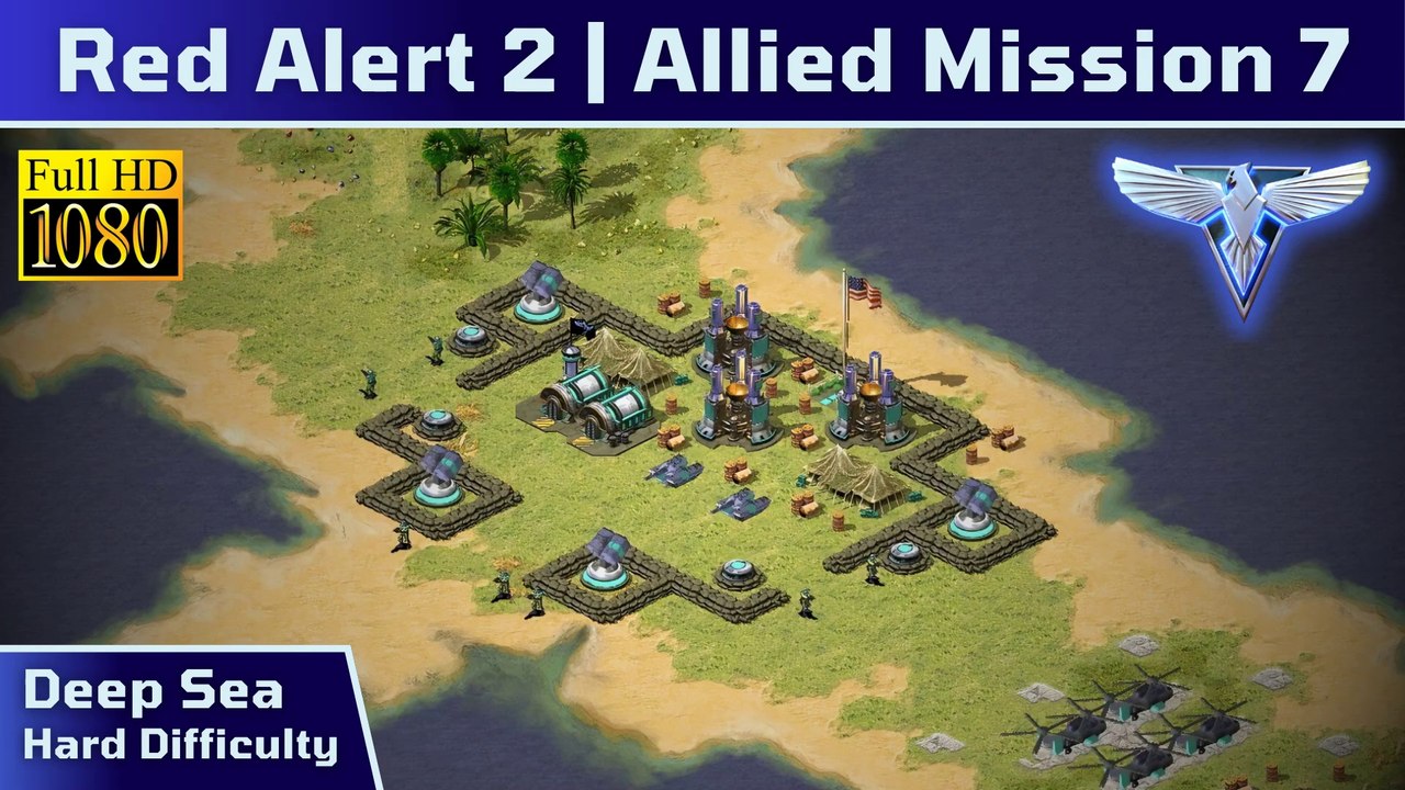 How to Beat Red Alert 2 Allied Mission 7: Deep Sea - Hard - 1080p HD