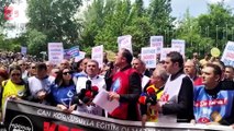 Öğretmenler Ankara'da 'Eğitimde şiddete karşı' yürüdü