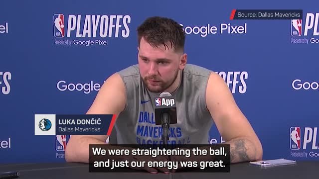 'I hope that's not live' - Unusual sound interrupts Doncic's press conference
