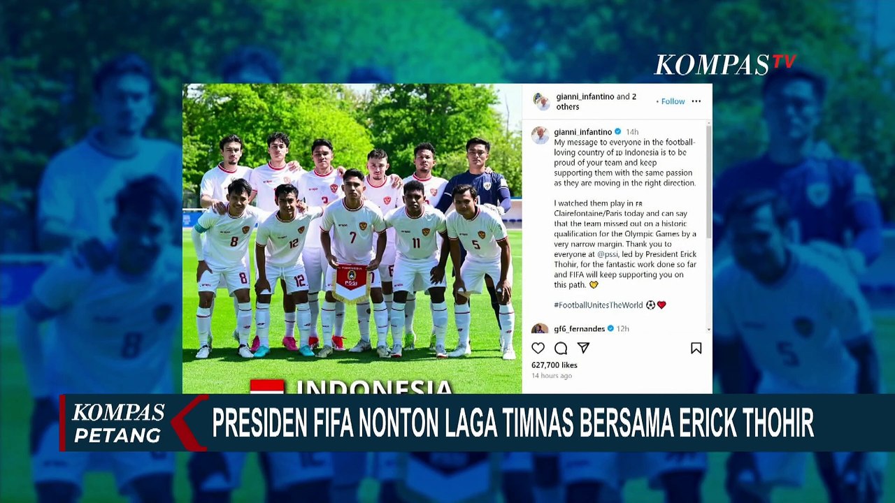 Erick Thohir ke Ruang Ganti Timnas U-23 Beri Semangat: Jangan Nangis, Fight Lagi!
