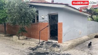 Alaşehir'de ev yangını: 1 yaralı