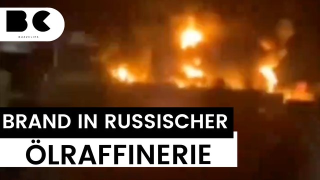 Drohnenangriff auf russische Ölraffinerie löst Brand aus
