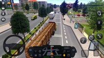 Heavy Wooden Loaded Truck Driving Wrong Side Simulation Gameplay (Android & iOS) | Truck Simulator : Ultimate
