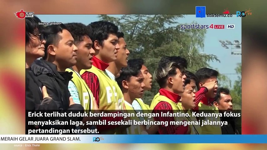 Erick Thohir Duduk Bareng Presiden FIFA Nonton Indonesia vs Guinea