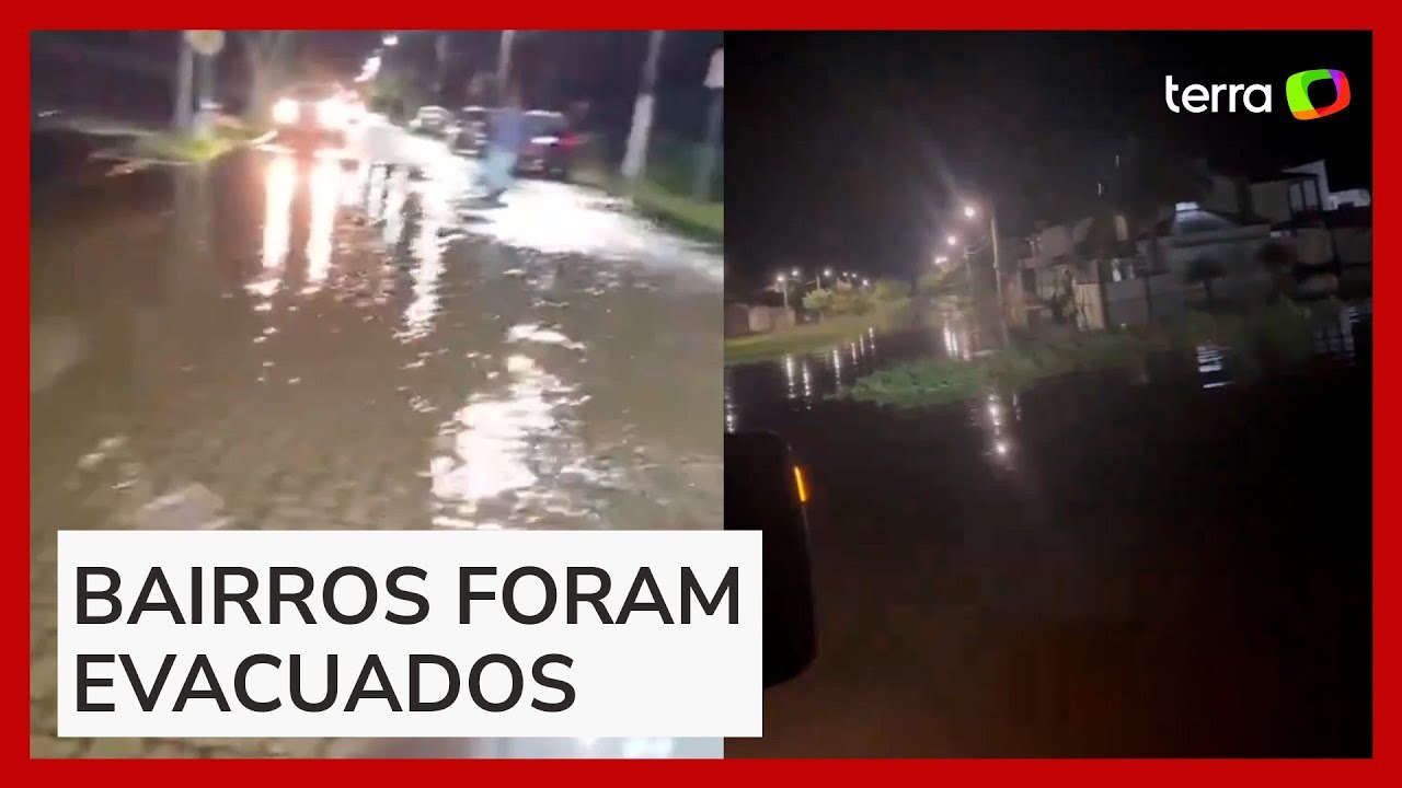 Vídeos mostram as águas tomando as ruas de Pelo...