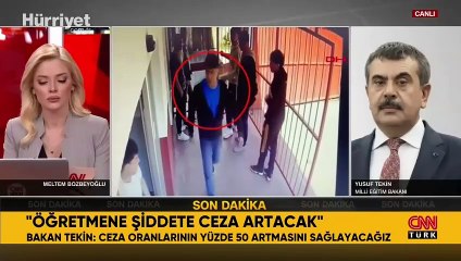 Bakan Tekin: Öğretmene şiddete ceza artacak