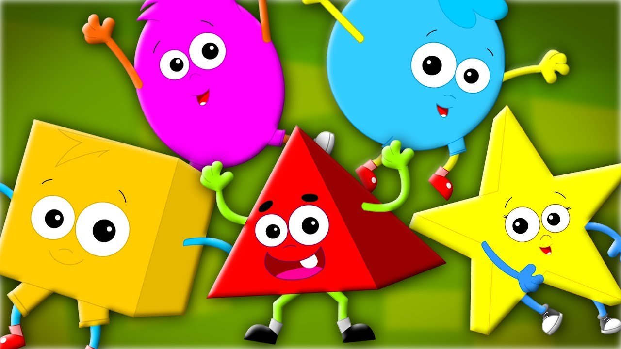 Five Little Shapes | The Shapes Song | Nursery Rhymes | Children Songs ...